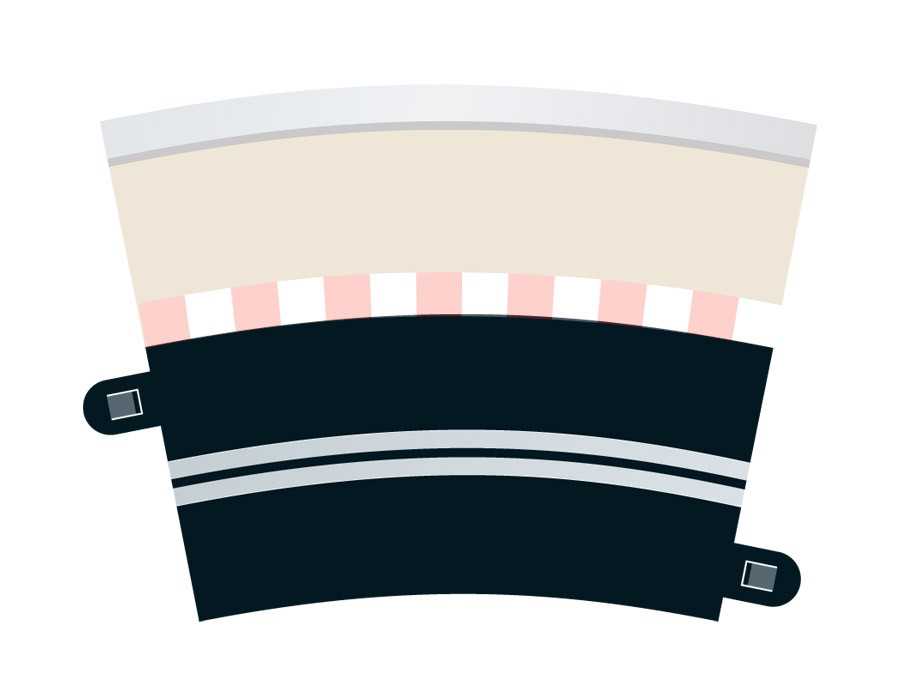 Příslušenství SCALEXTRIC C7017 - Single Lane (R3 Curve x 4) 