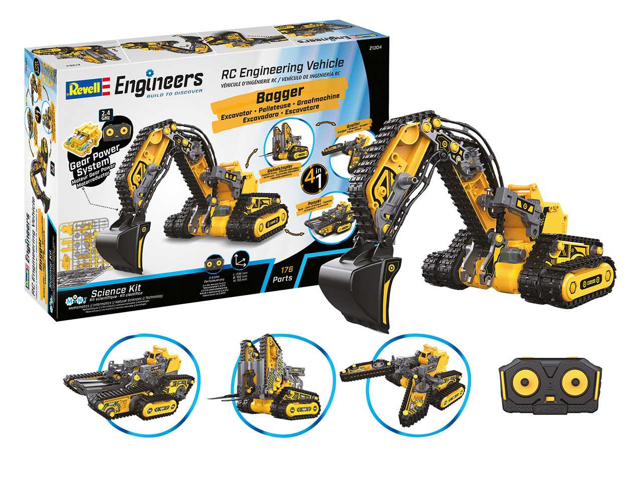 Revell Engineers 21304 - RC Engineering Vehicle 4in1 18-21304