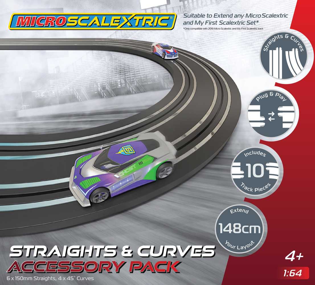 Rozšírenie trate MICRO SCALEXTRIC G8045 - Track Extension Pack - Straights & Curves 28-G8045