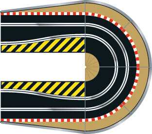 Rozšírenie trate SCALEXTRIC C8195 - Hairpin Curve Track Accessory Pack 28-C8195