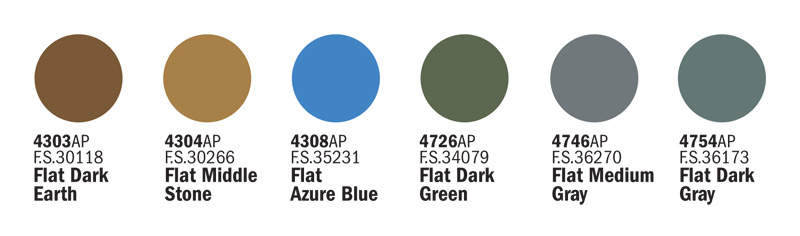 Sada akrylových barev 432AP - WWII RAF AIRCRAFT 6 ks