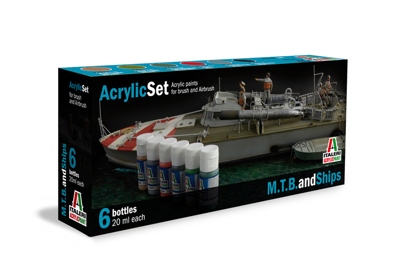 Sada akrylových barev 434AP - M.T.B. and SHIPS 6 ks