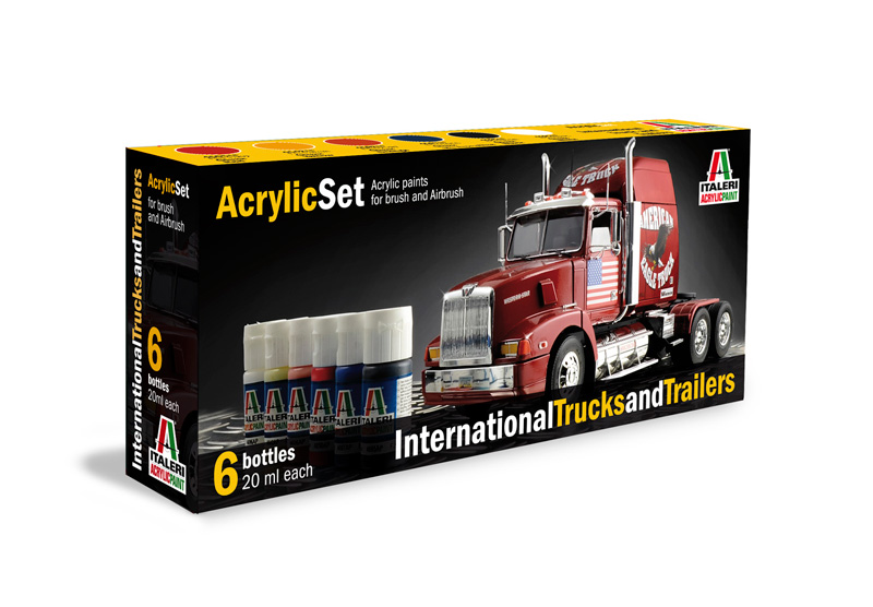 Sada akrylových barev 435AP - INTERNATIONAL TRUCKS & TRAILERS 6 ks