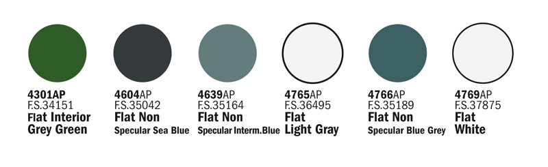 Sada akrylových barev 439AP - WWII U.S. NAVY AIRCRAFT 6 ks