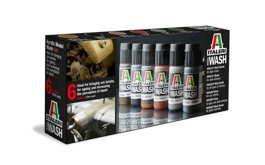Sada akrylových barev 448AP - MODEL WASH (6x20ml)