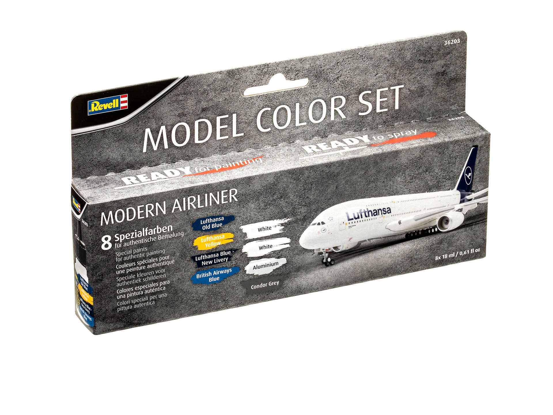 Sada barev Aqua Color 36203 - Modern Airliner (8 x 17ml)