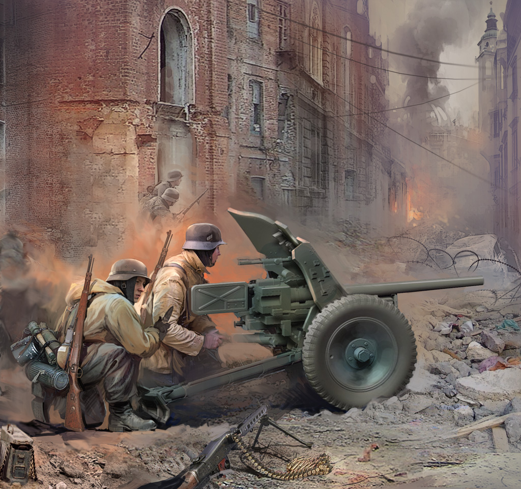 Snap Kit figurky 6114 - German Gun Pak-36 with Crew (1:72)