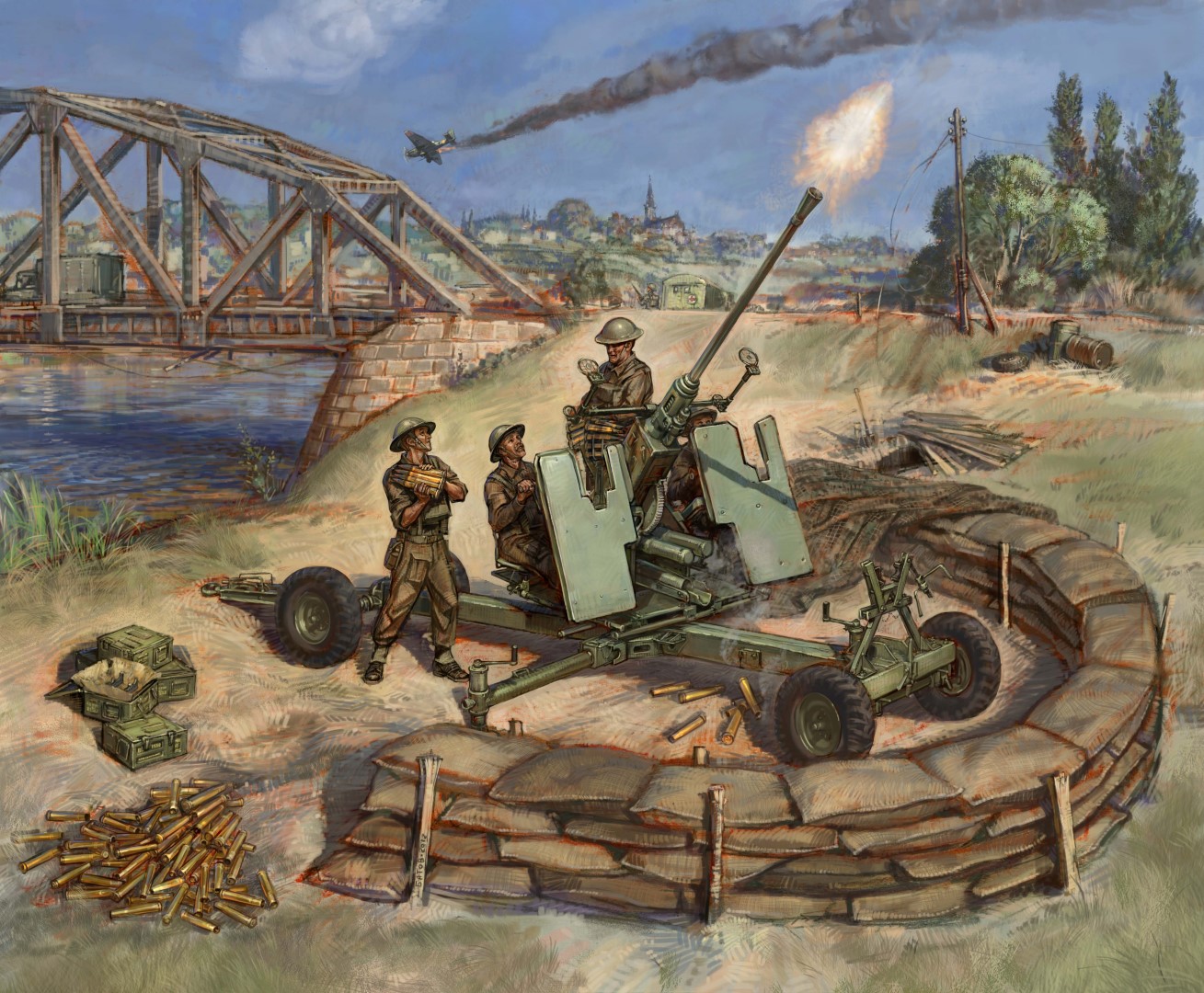 Snap Kit figurky 6170 - British Bofors 40mm Mk-2 AA-Gun (1:72)