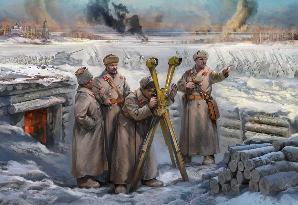 Snap Kit figurky 6231 - Soviet headquarters in winter uniform (1:72)
