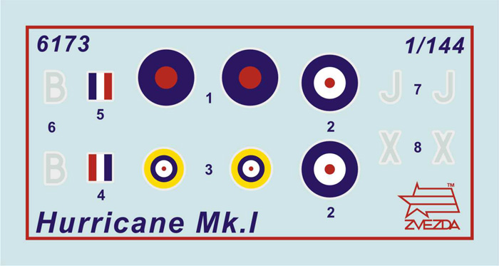 Snap Kit letadlo 6173 - British Fighter "Hurricane Mk-1" (1:144)