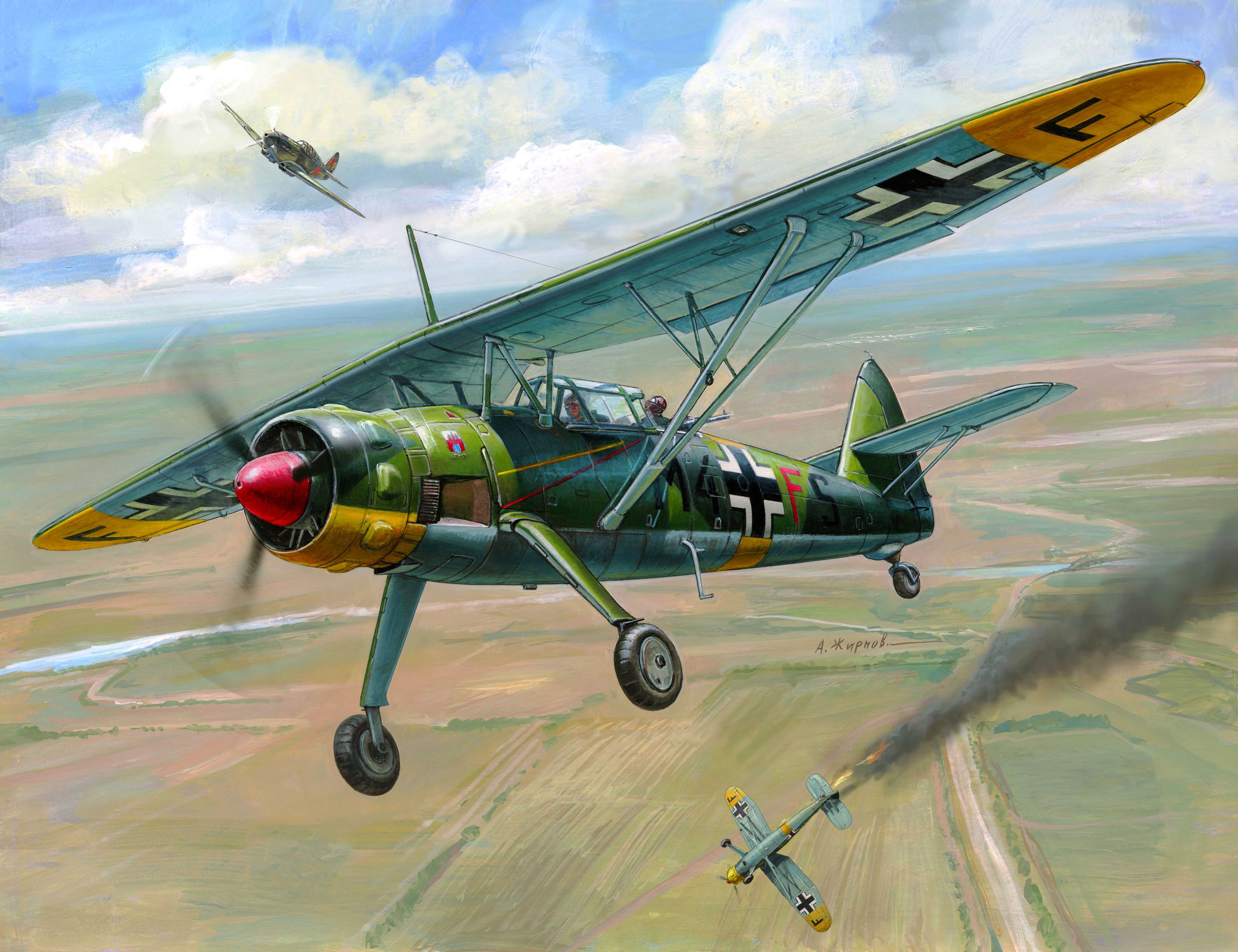Snap Kit letadlo 6184 - Henschel HS-126B (1:144)