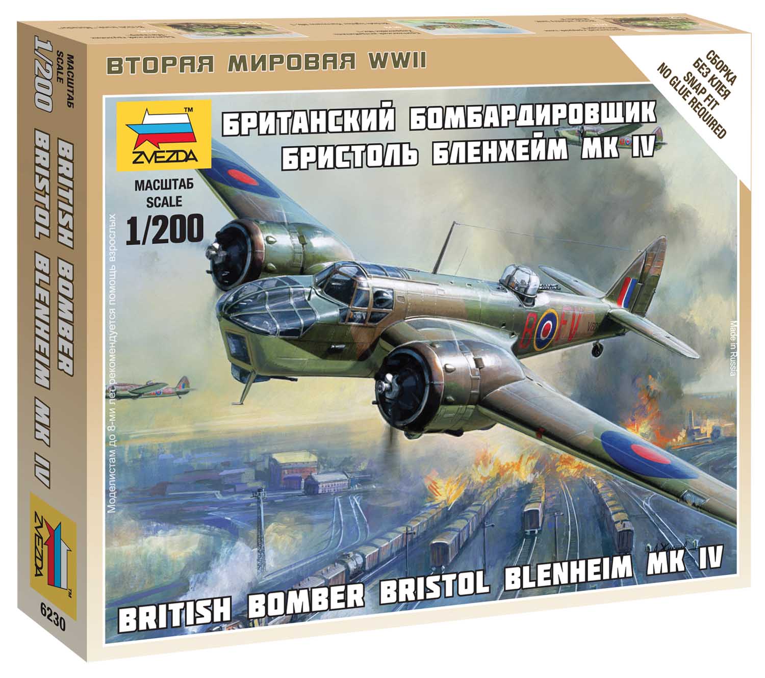 Snap Kit letadlo 6230 - British Bomber Bristol Blenheim IV (1:200)