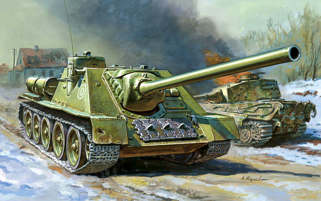Snap Kit military 6211 - Self-propelled Gun SU-100 (1:100)