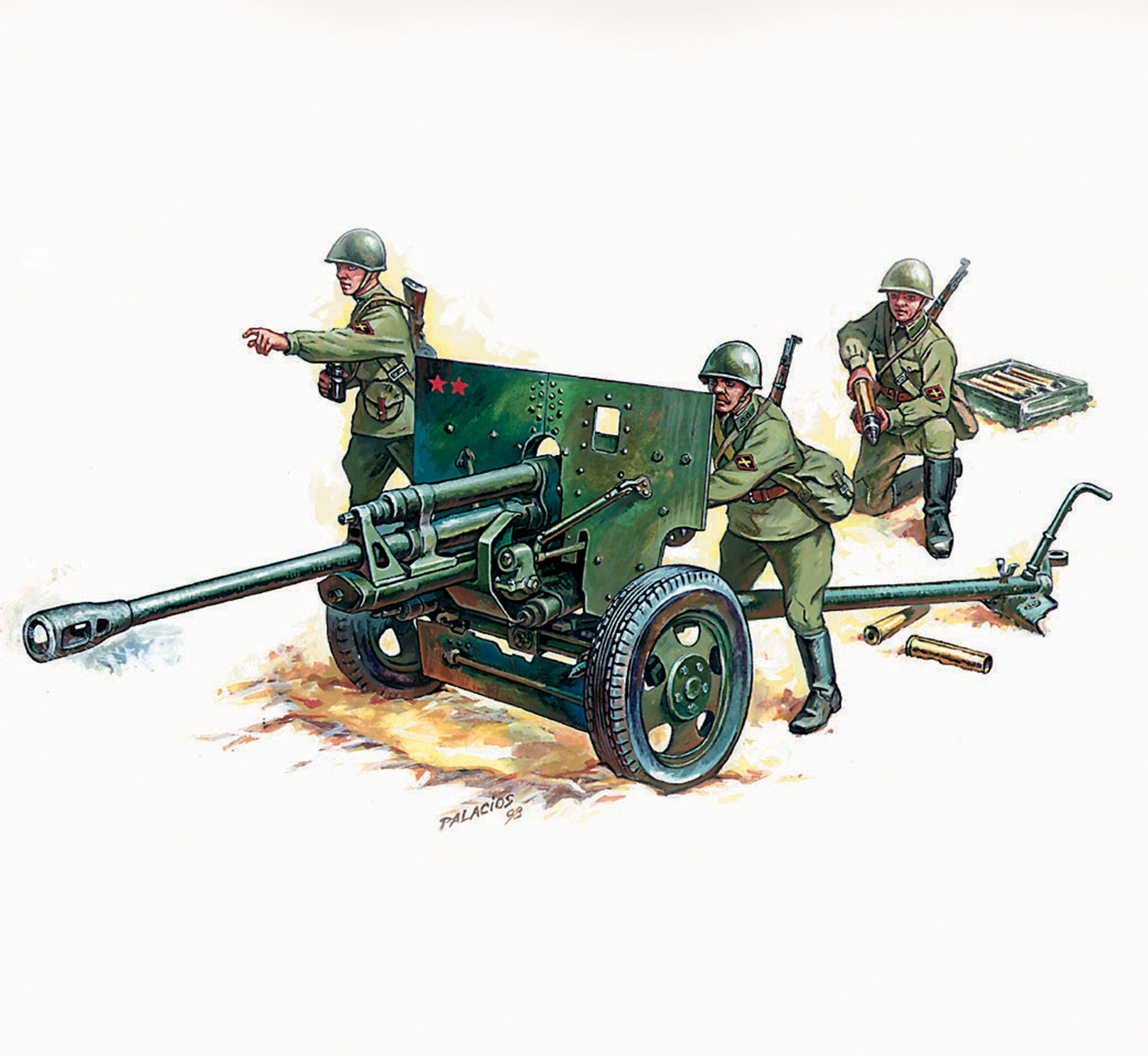 Snap Kit military 6253 - Soviet 76mm anti-tank gun ZIS-3 (1:72)