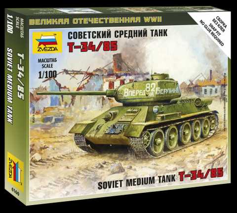 Snap Kit tank 6160 - Soviet Medium Tank T-34/85 (1:100)