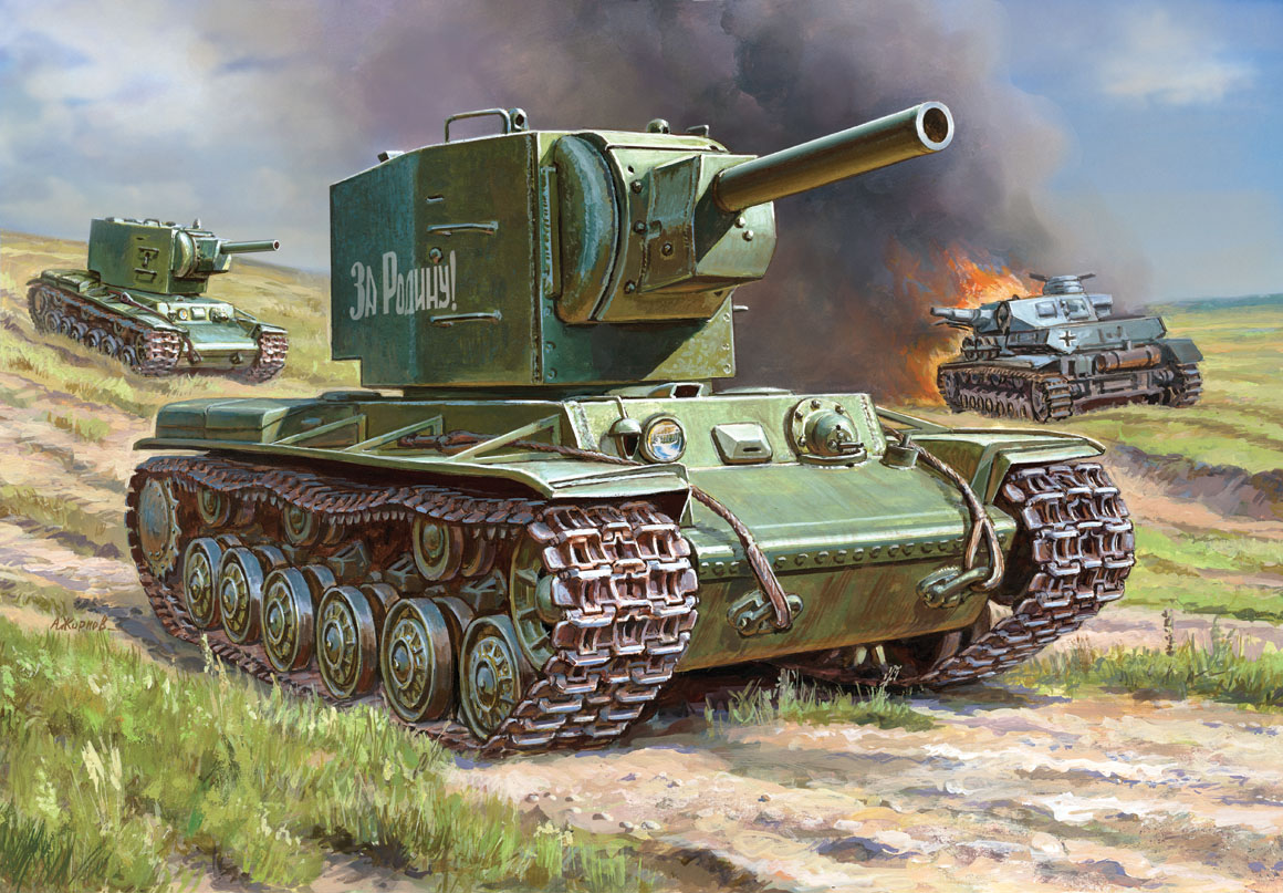 Snap Kit tank 6202 - Soviet Tank KV-2 (1:100)