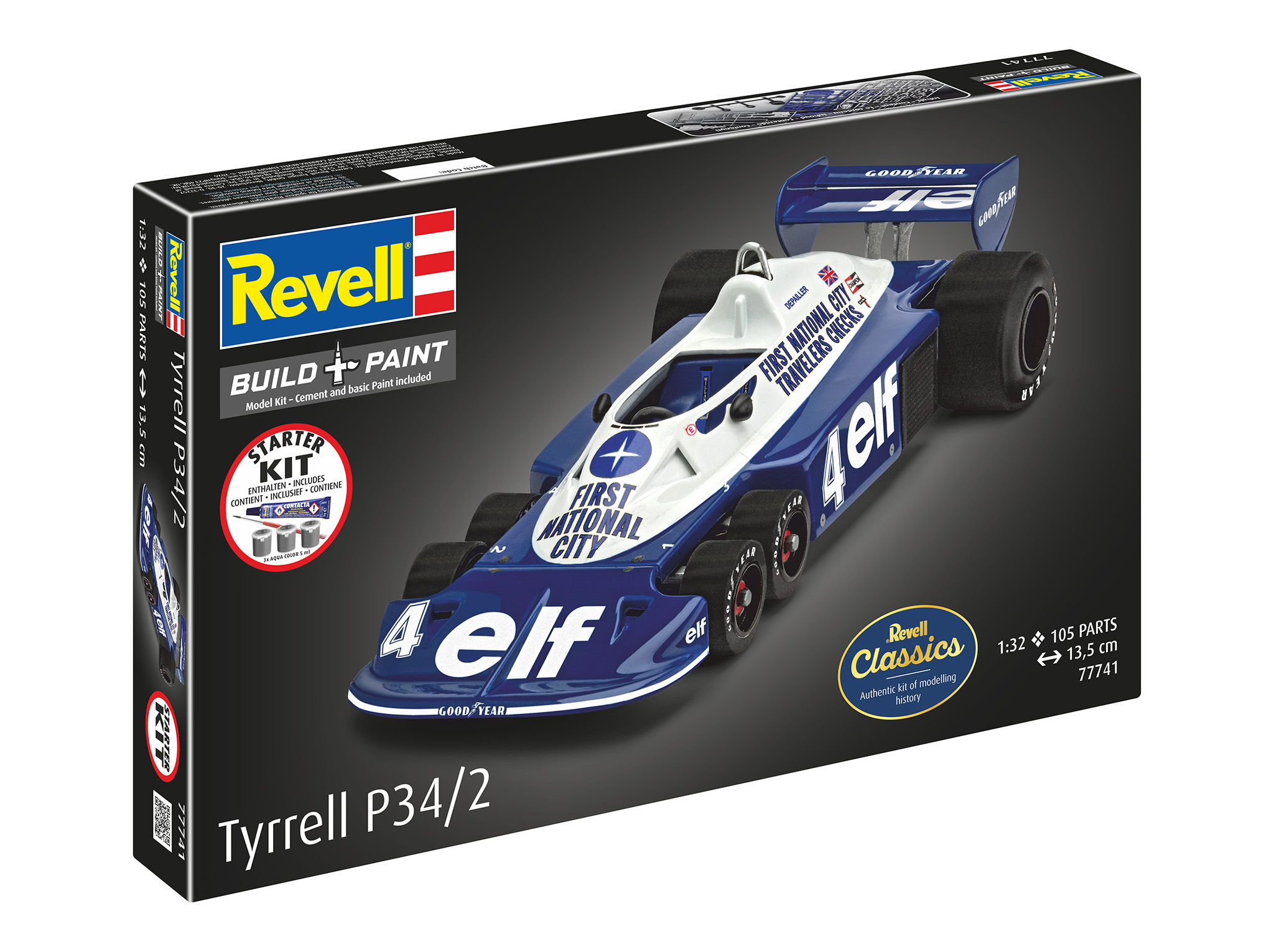 Starter Kit auto 77741 - Tyrell P34/2 6-Wheeler (1:32)