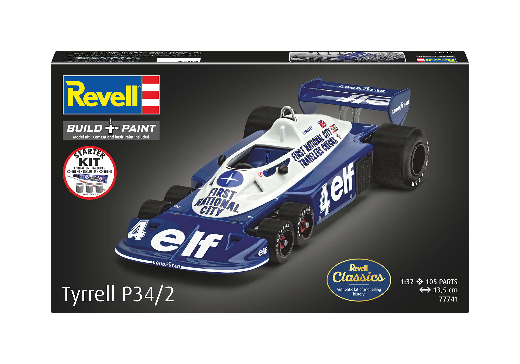 Starter Kit auto 77741 - Tyrell P34/2 6-Wheeler (1:32)