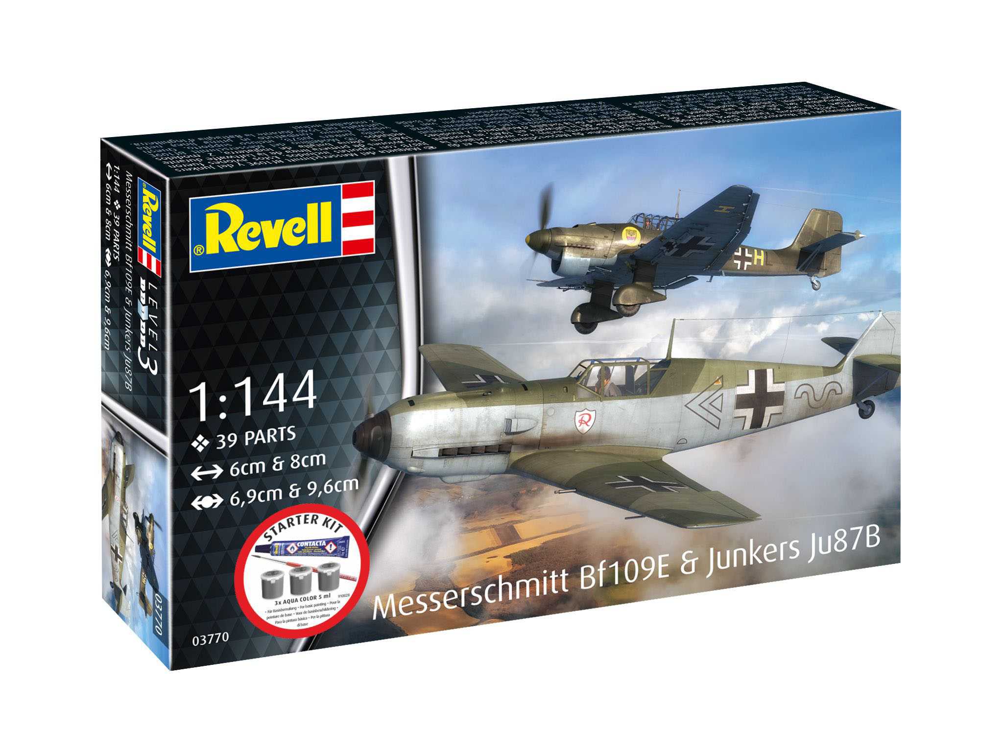1:144 Messerschmitt Bf109E & Ju87B Stuka (Starter Kit)