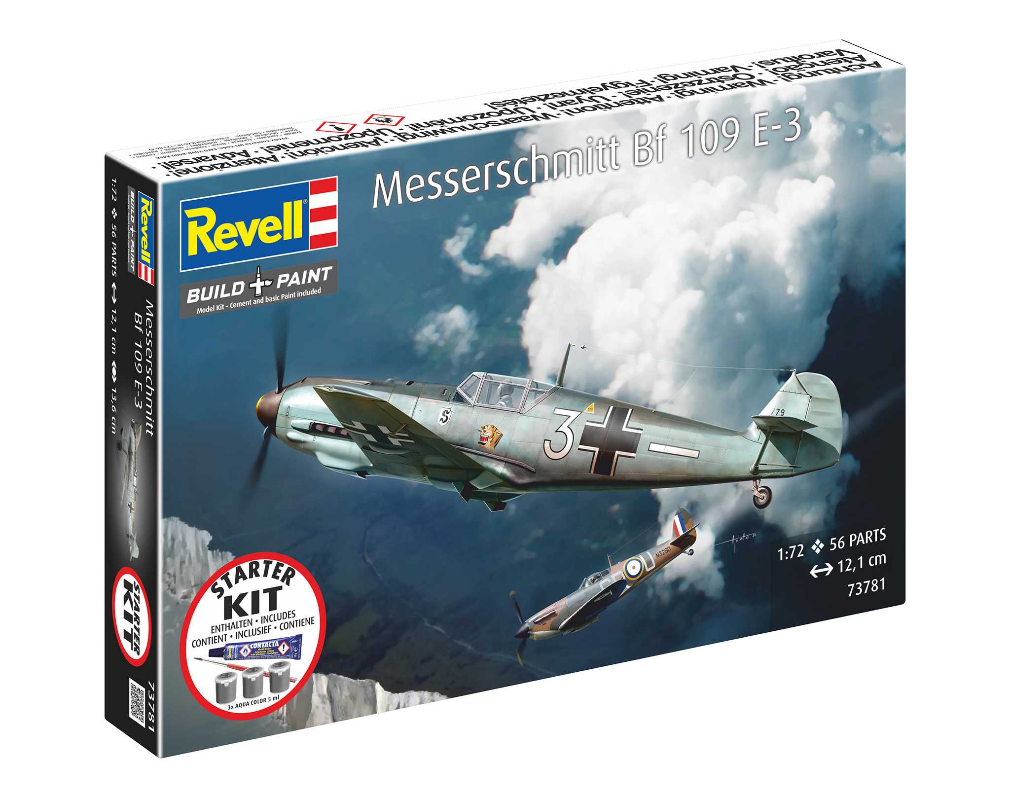 Starter Kit letadlo 73781 - Messerschmitt Bf109E-3 (1:72)