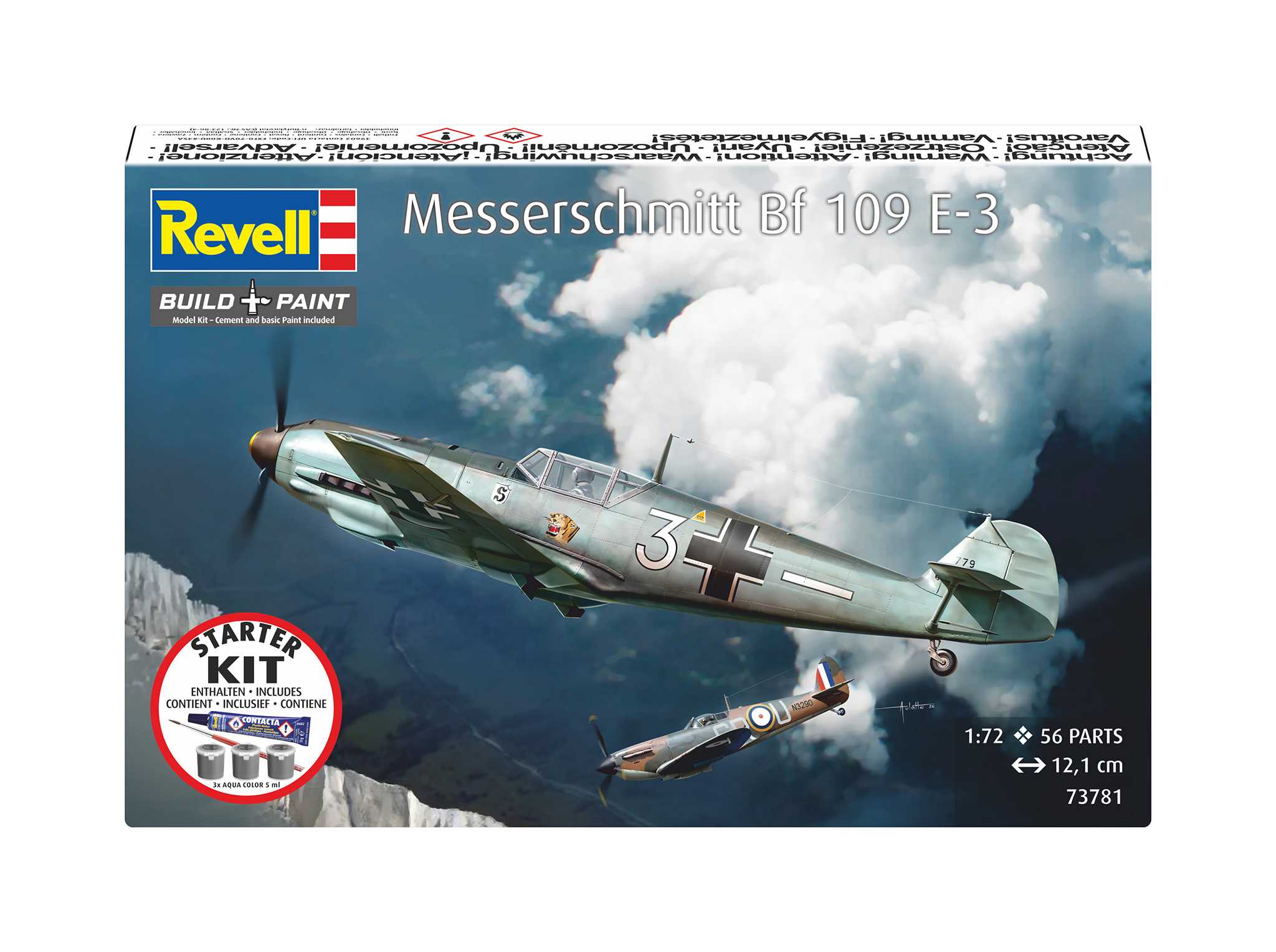Starter Kit letadlo 73781 - Messerschmitt Bf109E-3 (1:72)