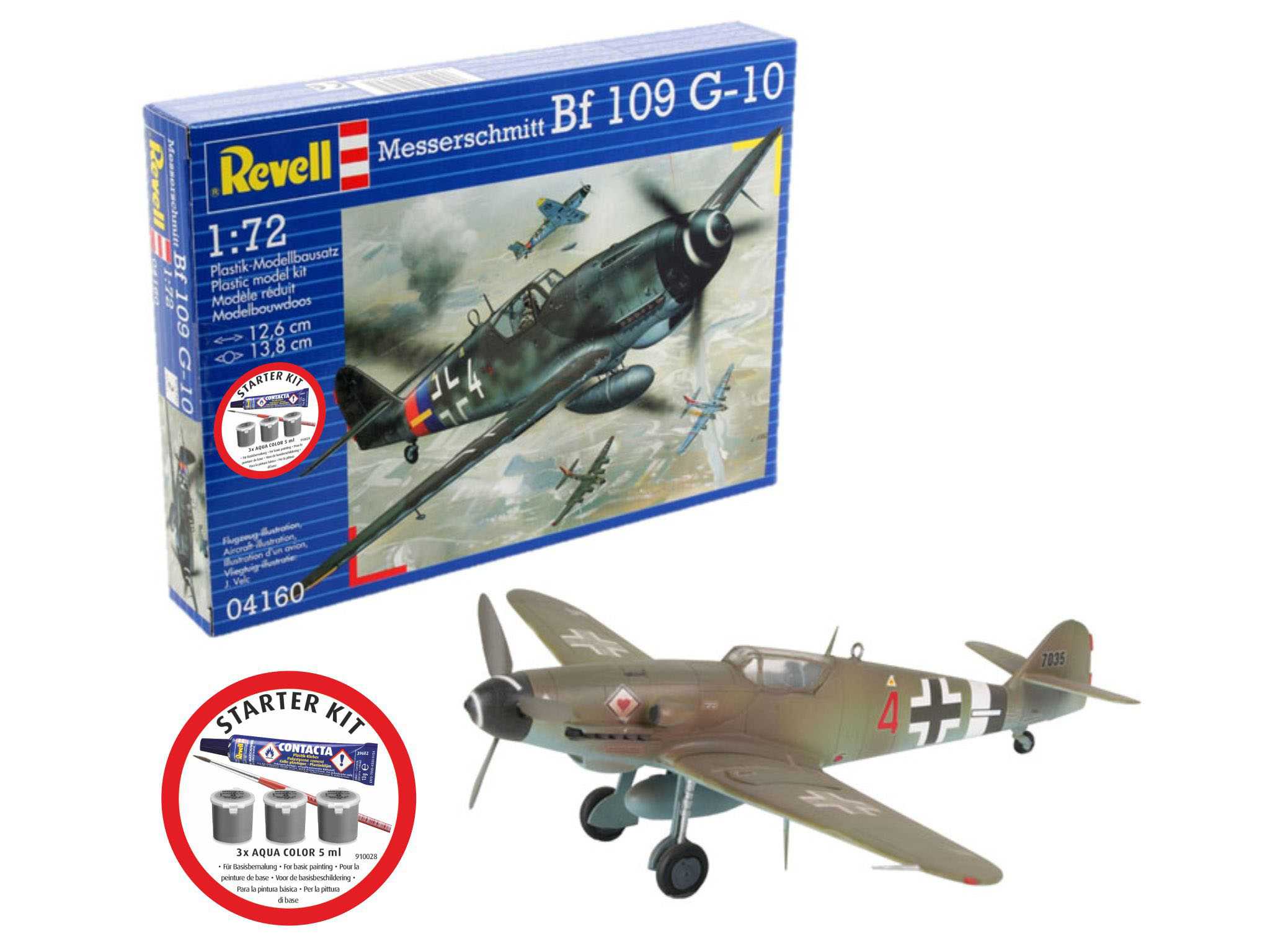 Starter Kit letadlo 74160 - Messerschmitt Bf-109 (1:72)