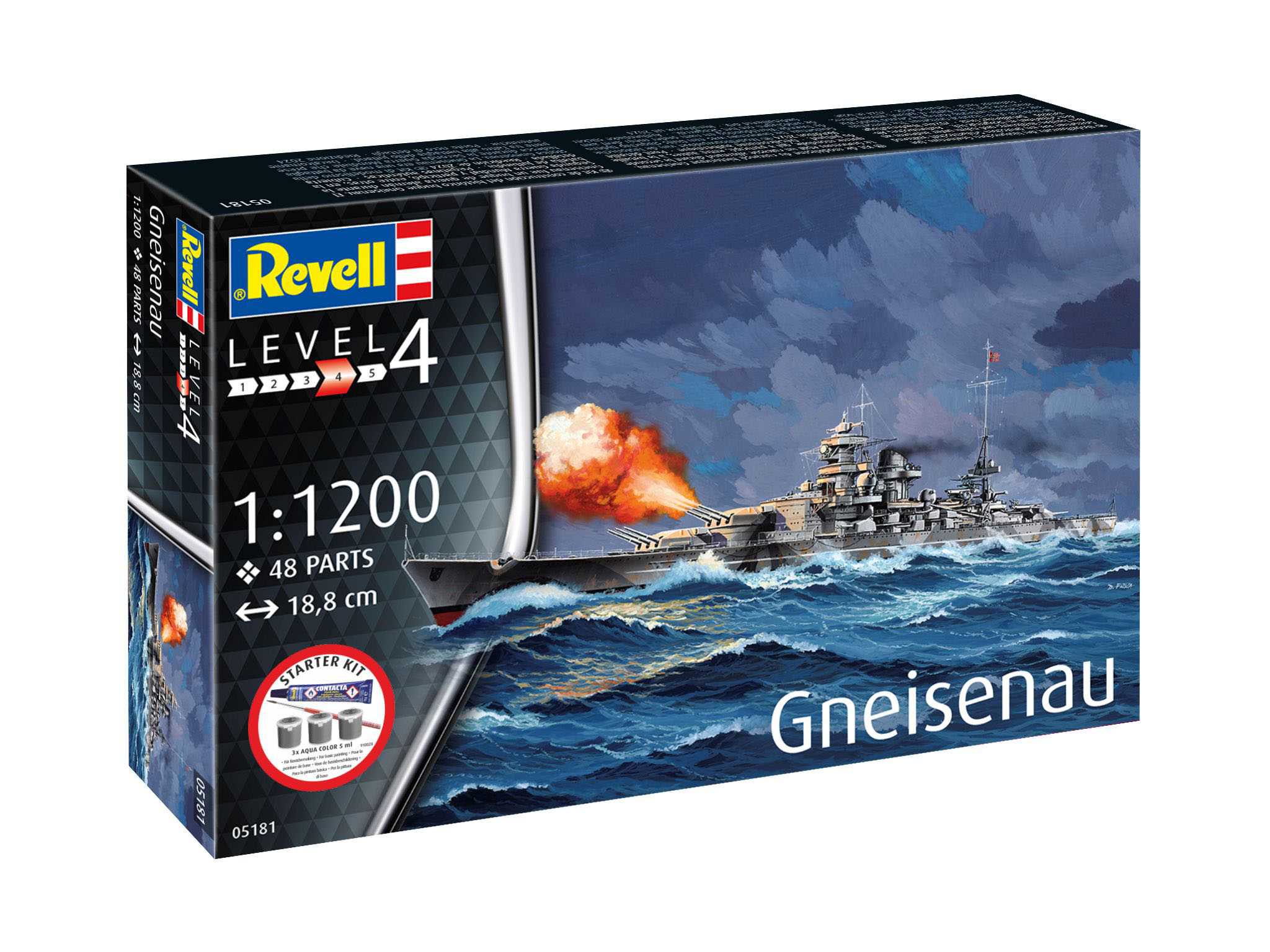 Starter Kit loď 75181 - Battleship Gneisenau (1:1200) 18-75181