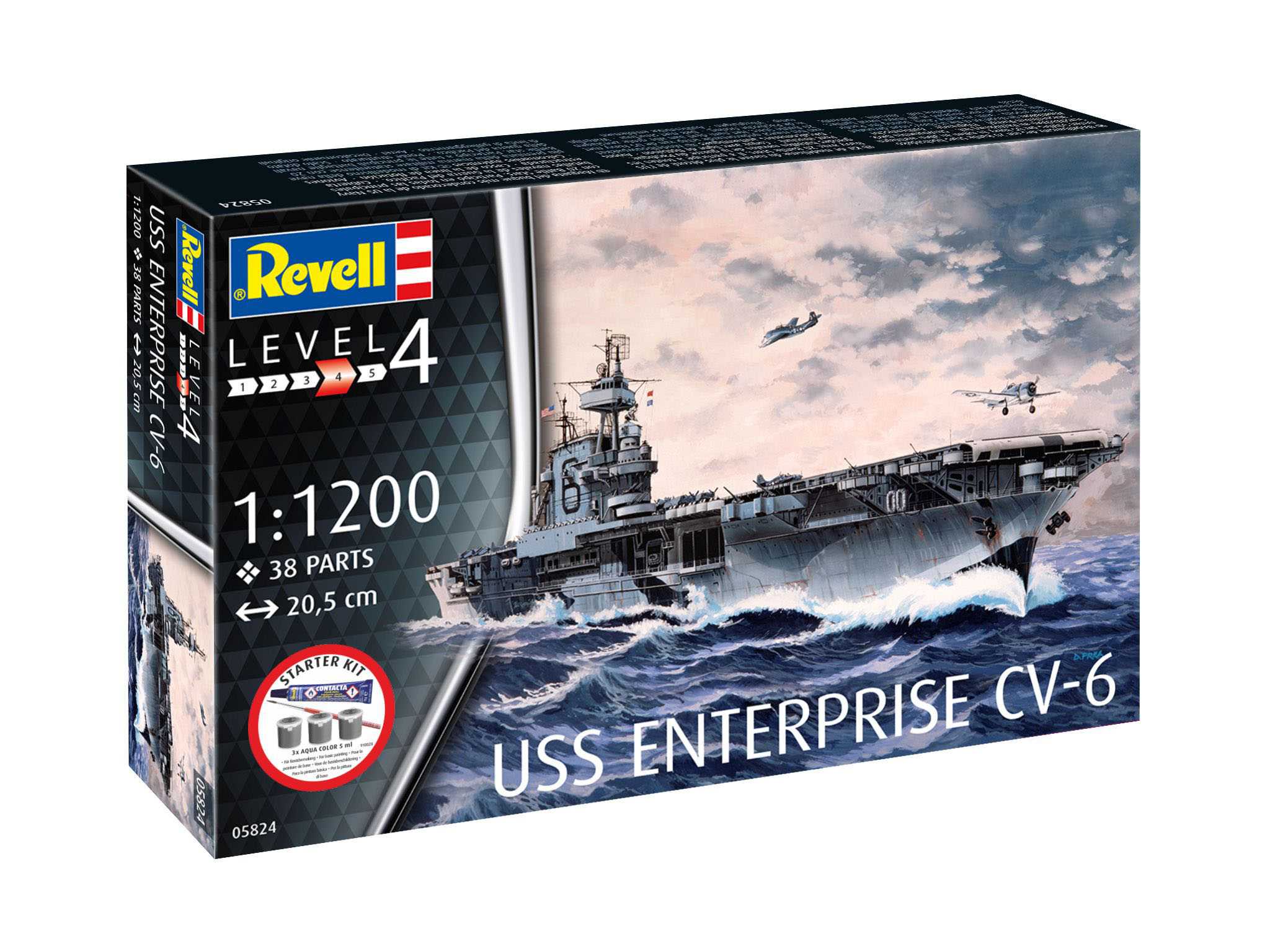1:1200 USS Enterprise CV-6 (Starter Kit)