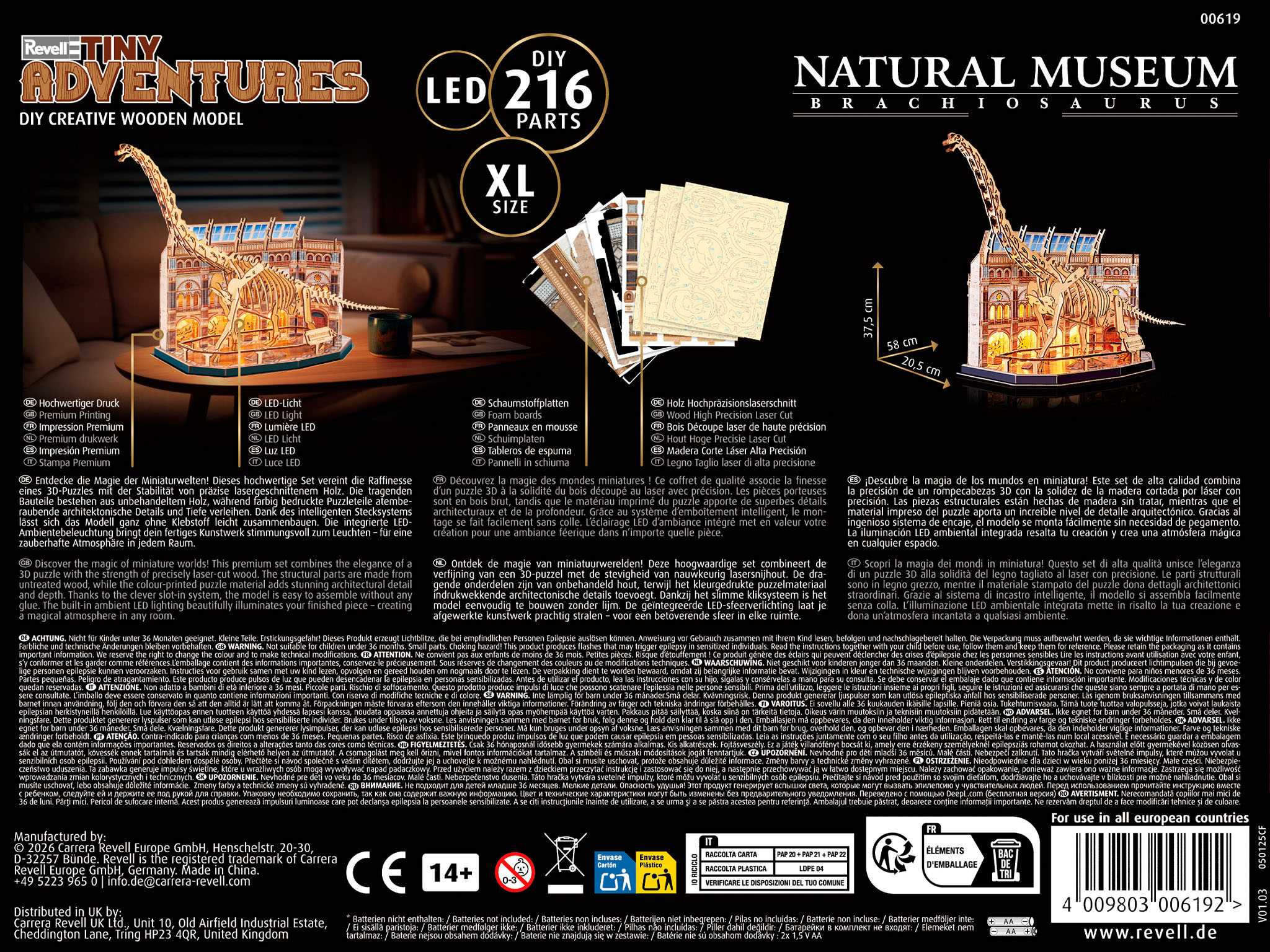 Tiny Adventures REVELL 00619 - Natural Museum "Brachiosaurus"