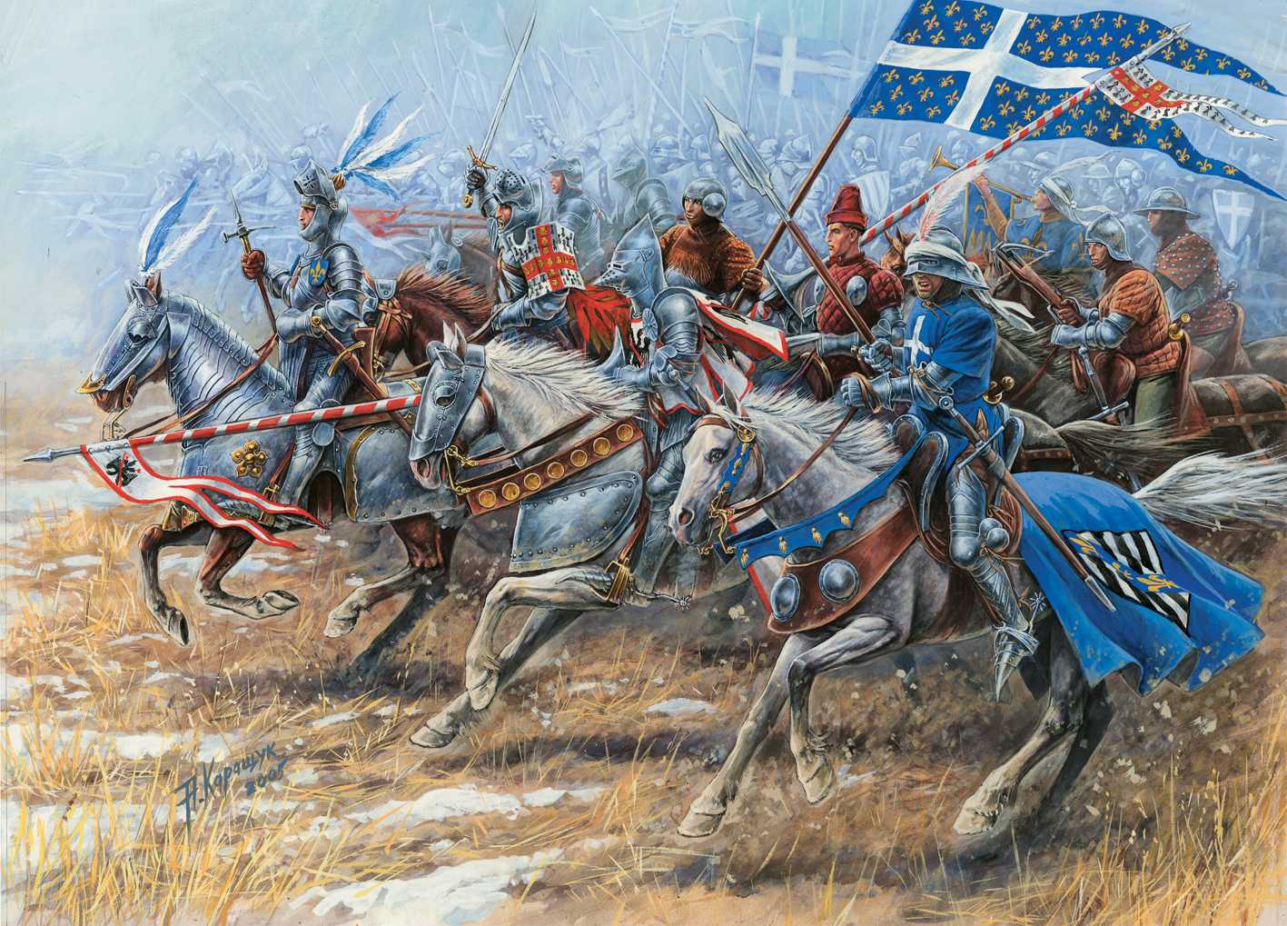 Wargames (AoB) figurky 8036 - French Knights (re-release) (1:72)