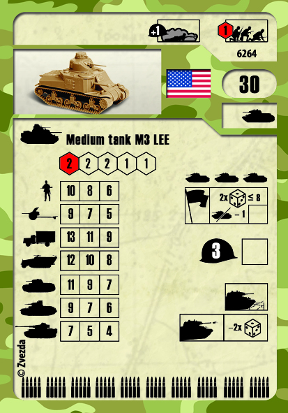 Wargames (WWII) tank 6264 - M-3 Lee US medium tank (1:100)